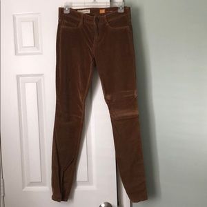 Tan velvet pants